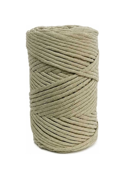Yağ Yeşili 3 Mm 1 Kg Makrome İpi Taranabilir Tek Büküm İp