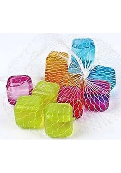 20'li Tükenmez Buz Küpleri, Buz Kalıbı Renkli Plastik Buz Küpü Renkli Plastik Diğer