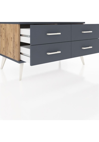Hyperion Şifonyer 4 Raflı 88x44x48 Çam-antrasit Antrasit Hyperion Şifonyer 4 Raflı 88x44x48 Çam-antrasit Antrasit
