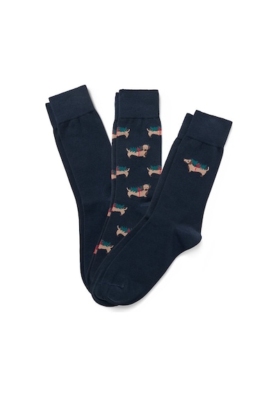 Tchibo Erkek Çorap, 3lü, Köpek 41-43 Lacivert