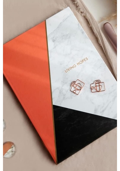 Le Mermer Defter Çizgili 17x24cm Açık Gri