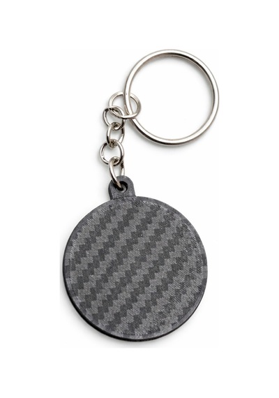 Mercedes Logo Anahtarlık Karbon Fiber Görünümlü Şık Tasarım
