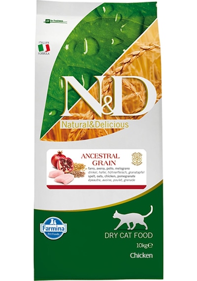 N&D Düşük Tahıllı Tavuklu ve Narlı Yetişkin Kedi Maması 10 KG