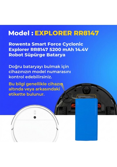 Rowenta Smart Force Cyclonic Explorer Rr8147 5200 Mah 14.4v Robot Süpürge Batarya