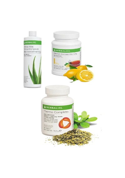 Herbalife Set Aloe Suyu Limon Aromalı 50gr Çay Thermo Complete
