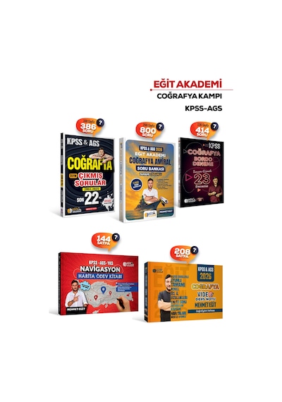 2026 Model Coğrafya Kampı Amiral Çıkmış Bordo 23 Deneme Ders Notu Navigasyon 5 Li Set Eğit