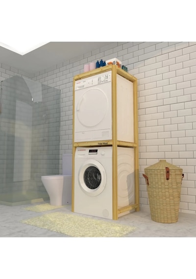 Çamaşır Ve Kurutma Makinesi Için Banyo Rafı Çok Renkli