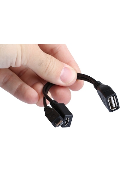 Dark Micro Usb Erkek - Usb 2.0 Dişi, Micro Usb Dişi Otg Y Kablo