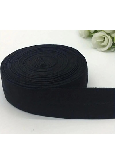 5cm Siyah Renk Dokuma Lastik-bel Paça Etek Yassı Lastik- Elastik Bant / 10m