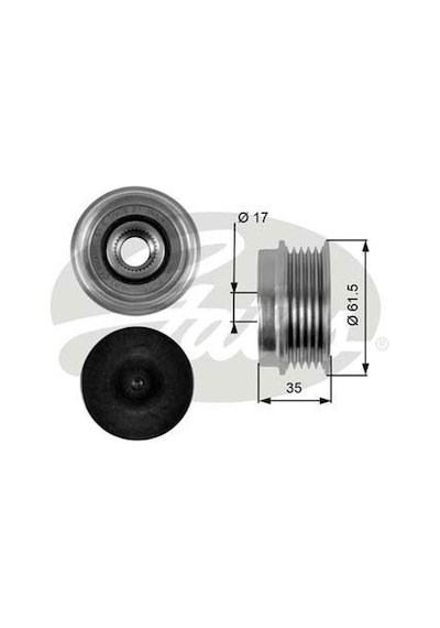 GATES OAP7033 ALTERNATÖR KASNAĞI PASSAT 97-00 / A4 1.9 TDI 1.8 1.