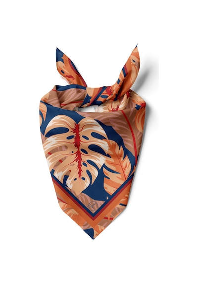 Monstera Rüyası Desen Bandana/fular Çok Renkli