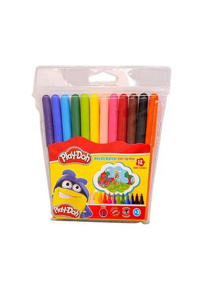 4 Adet Play Doh 12 Renk Keçeli Kalem