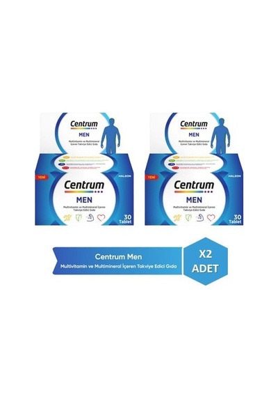 Centrum Men Multivitamin 30'lu Tablet X2 Adet
