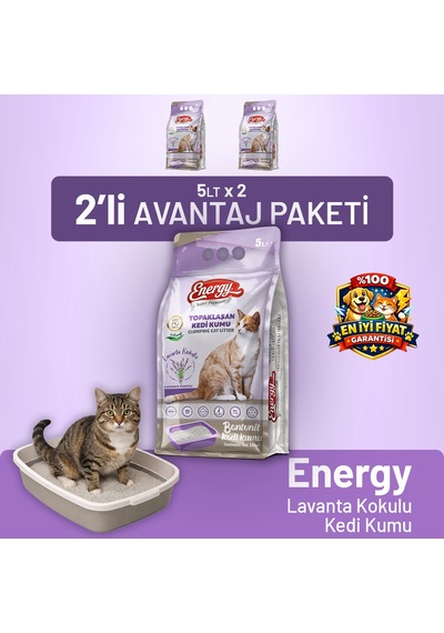 Kedi Kumu Lavanta Kokulu 5 Lt - 2 Adet