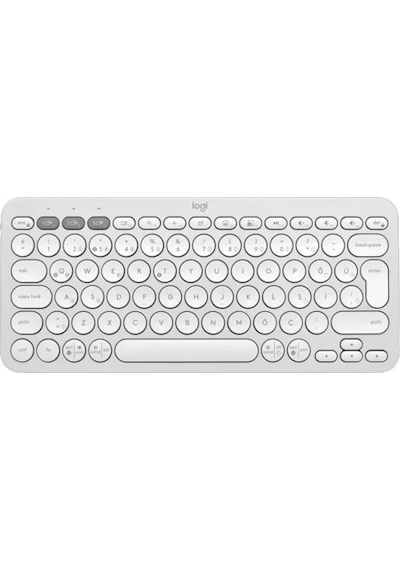 Logıtech K380s, Pebble Keys 2, Beyaz, 920-011860, Bluetooth, Türkçe, Q, Multimedya, Mini Klavye 12934554