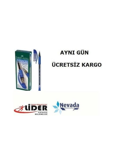 Faber Castell 1425 Iğne Uçlu Tükenmez Kalem Kırmızı 10'lu
