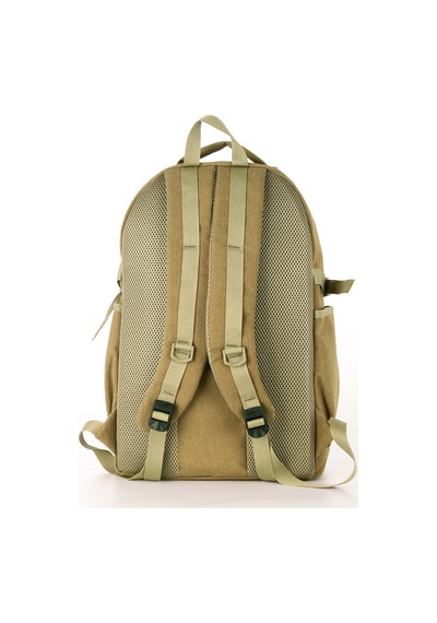 Strong Unisex Kanvas Kumaş Laptop Bölmeli Outdoor Sırt Çantası Dağcı Sırt Çantası Escp01 Bej