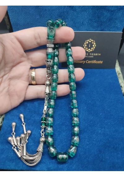 Kurt Başlı Nakkaş 925 Ayar Gümüş Çakımlı 475 Ayar Gümüş Püsküllü Açık Gri 06230340