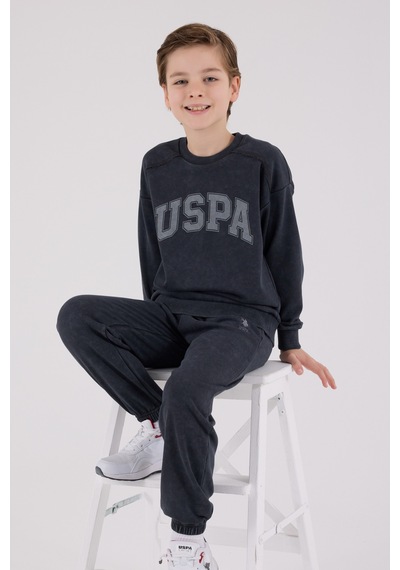 U.S. Polo Assn. Lisanslı Erkek Çocuk Alt Üst 2 Parça Eşofman Takımı Us2229 Antrasit