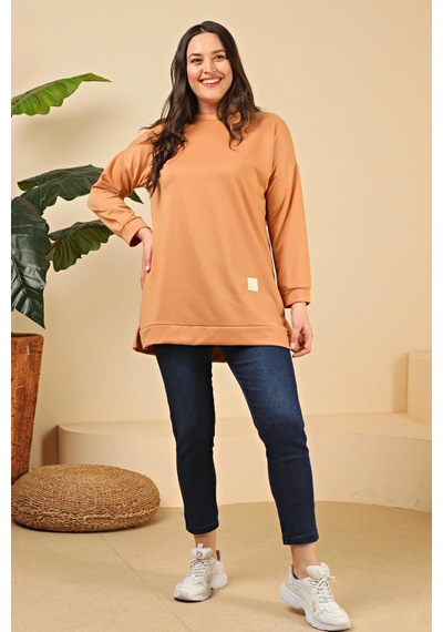 Ferace Kadın Oversize İki İplik Tesettür Tunik 001