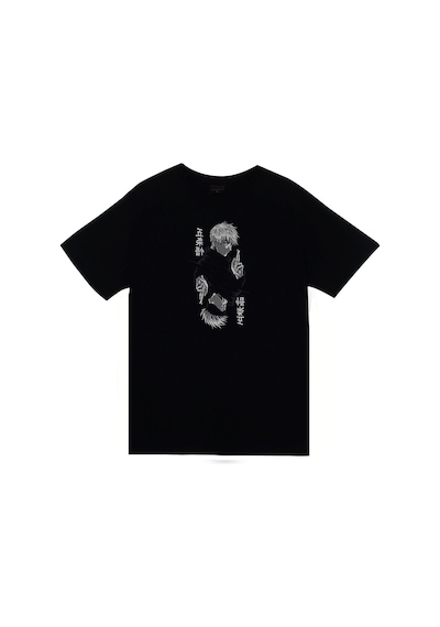 Stoned&Fame Jojo Anime Baskılı Unisex %100 Pamuk Siyah T-shirt SIYAH
