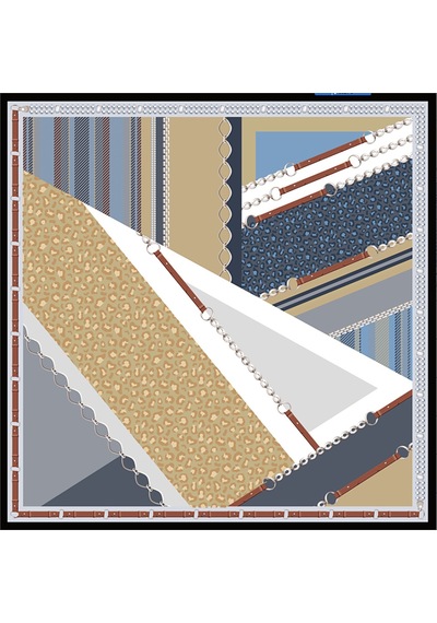 Deserto Fashion 2026 Avantgarde Serisi İpek Twill Eşarp 90x90 Siyah