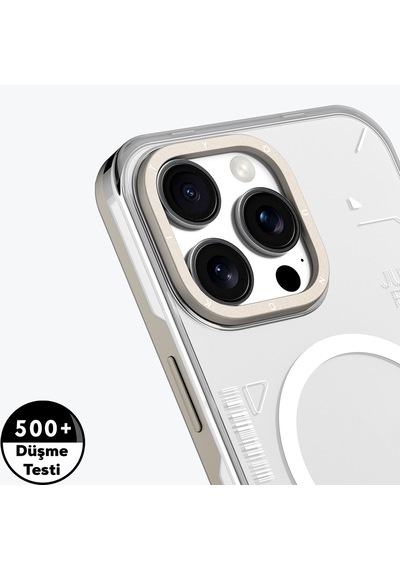 Apple iPhone 16 Pro Uyumlu Kılıf Magsafe Şarj Özellikli Çıkarılabilir Arka Yüzeyli Youngkit Mecha Gold