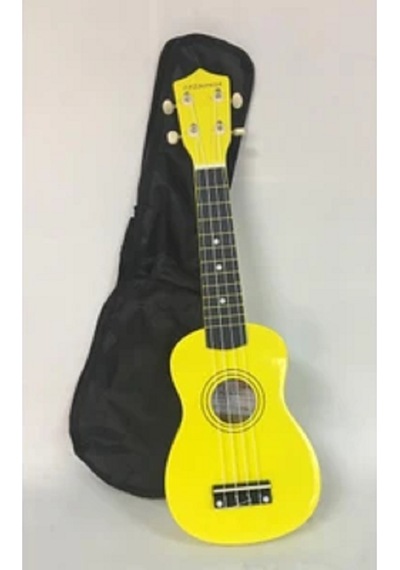 Cremonia Au01l-21yw 21 İnç Soprano Ukulele - Sarı Başlangıç Seviye Ihlamur Ağacı Gövde, Yumuşak Naylon Teller Ve Kompakt Taşınabilir Tasarım