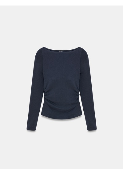Dilvin 33270 Sıcak Tutan Kayık Yaka Bra-free Top K.lacivert