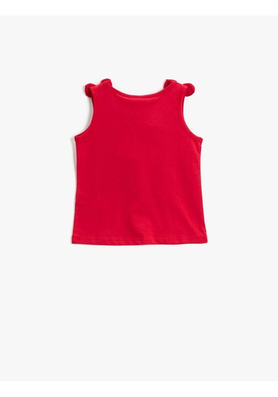 Koton Mickey Mouse Lisanslı Atlet Pamuklu Kırmızı 1ymg39275ak