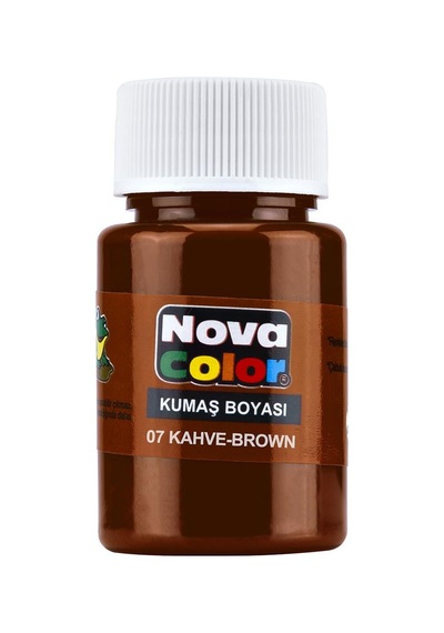 Nova Color Kumaş Boyası Şişe-Kahverengi