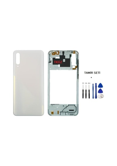 Samsung Galaxy Uyumlu A30s - Sm-a307f Full Kasa Arka Kapak Takım Beyaz - Tamir Seti