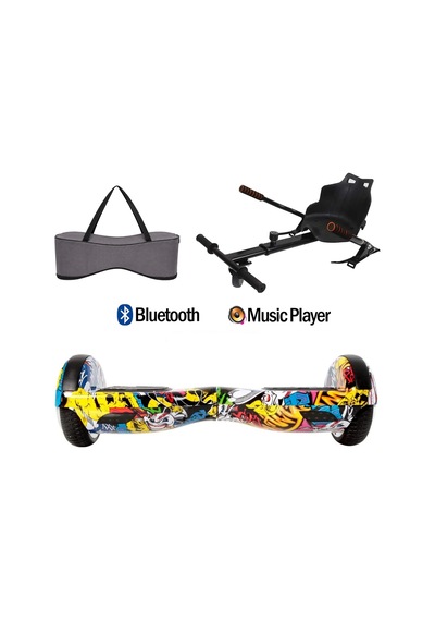 Citymate Elektrikli Kaykay Hoverboard Akıllı Denge 6.5 Inch + Hoverkart + Çanta Extrem76 Paket D01