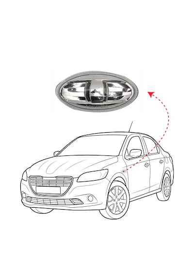 2 Adet Çamurluk Sinyalı Sağ - Sol Peugeot Expert - 107 - 207 - 301 - 307 - 407 / Citroen C Elysee - C1 - C2 - C3 - C5 Oem: 6325.g3 / 9680057480 / Pb3597