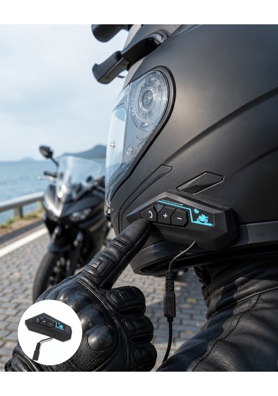 Kask Kulaklığı Motosiklet Intercom Interkom Dinleme Konuşma Özellikli Su Geçirmez 07472925