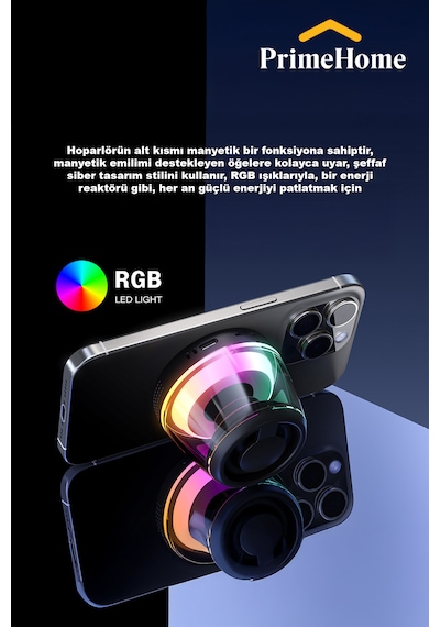 Magsafe Bluetooth Hoparlör Yüksek Sesminibass Manyetik Mıknatıslı Kablosuz Speaker Sesbombası 1 Adet