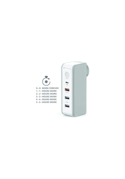 30w Pd + Qc3.0 Zaman Ayarlı Usb Çıkışlı Priz 180 Döndürülebilir Fişli -