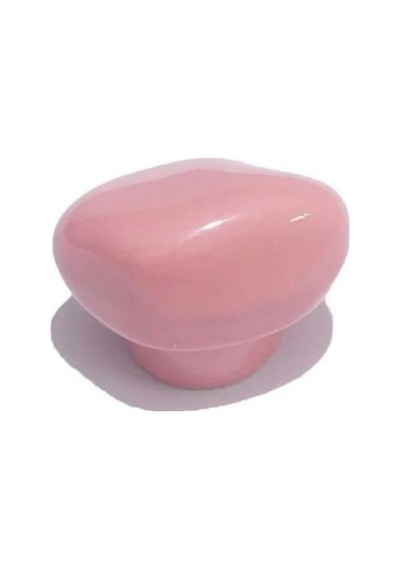 5 Adet Porselen Taş Düğme Pembe Seramik Mobilya Kulpu Çekmece Dolap Kolu 4.5 Cm Pembe
