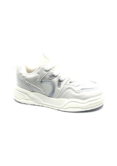 Cool Jacop Bağcık Görünümlü Cırt Cırtlı Sneaker Ortopedik Çocuk Spor Ayakkabı Beyaz