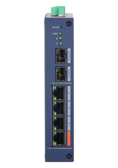 Dahua Chs4206-4gt-60, 4 Port, Gigabit, Poe 60w, 2 Port Sfp, Cloud Yönetilebilir, Switch 50532546