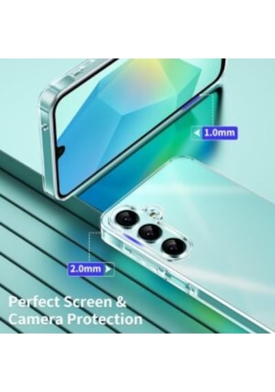 Samsung Galaxy A37 İle Uyumlu Kılıf Şeffaf Kamera Korumalı Esnek Silikon Telefon Kılıfı Kapak