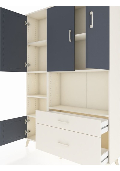 Arges Dolap 7 Raflı 2 Çekmeceli 5 Kapaklı 132x30x195 Aytaşı-antrasit/aytaşı Antrasıt/aytası Arges Dolap 7 Raflı 2 Çekmeceli 5 Kapaklı 132x30x195 Aytaşı-antrasit/aytaşı Antrasıt/aytası
