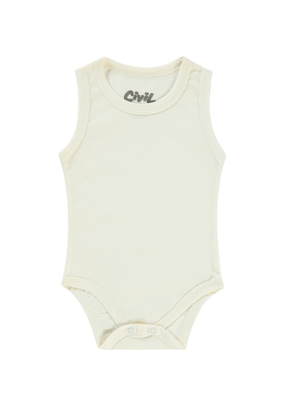 Civil Baby Erkek Bebek Çıtçıtlı Badi Ekru 14330h13923w1 Ekru