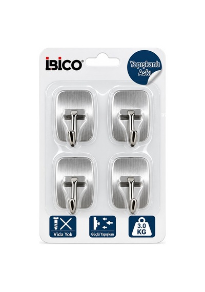 İbico İ17-014 Askı 3kg Taşıma 4 Adet Kalp Çiçek Ayıcık Komple Metal D.gen Mix Model - 12'li Paket Karışık