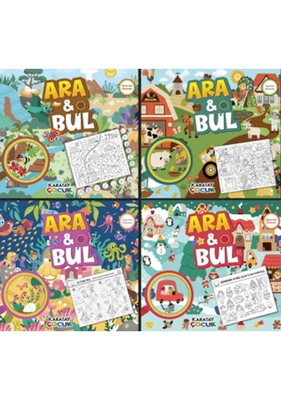 Ara Ve Bul / Gizli Resimleri Bul-4'lü Seri Macera-keşif-sürpriz-eğlence Dolu Bulmacalar - Rmht-876513