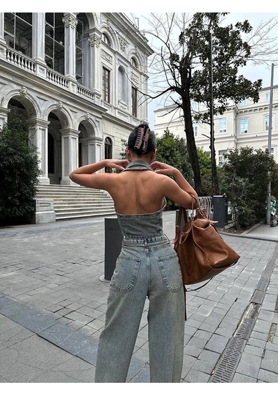 Modalima Eskitme Baggy Jean Pantalon Çok Renkli