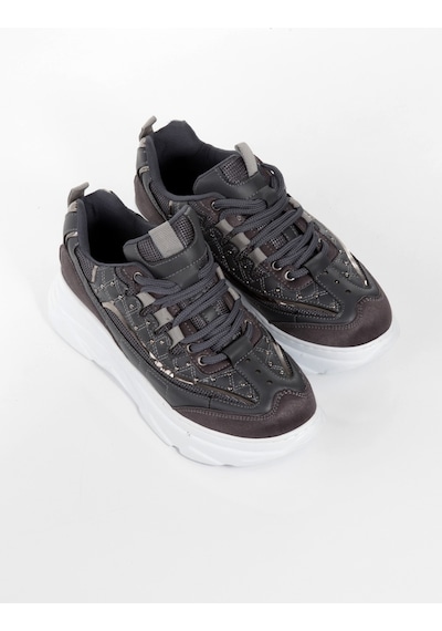 Meyoushoes Spor Yüksek Taban Yürüyüşayakkabısı Açık Gri 36