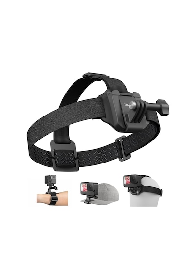 Telesın Baş Kayışı Dağı Kapak Klipsli, Hızlı Çıkarma Baş Kemeri Dağı Gopro Hero 12/11/10/9/8/7/6/5, Fusion, Max, Djı Osmo Ve Çoğu Aksiyon Kamerasıyla Uyumlu
