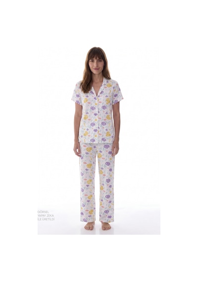 Penti Kırık Beyaz Blossom Gömlek Pantolon Pijama Takımı