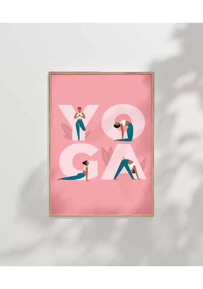 Çerçevesiz Poster Y Harfinden Z Ye Yoga